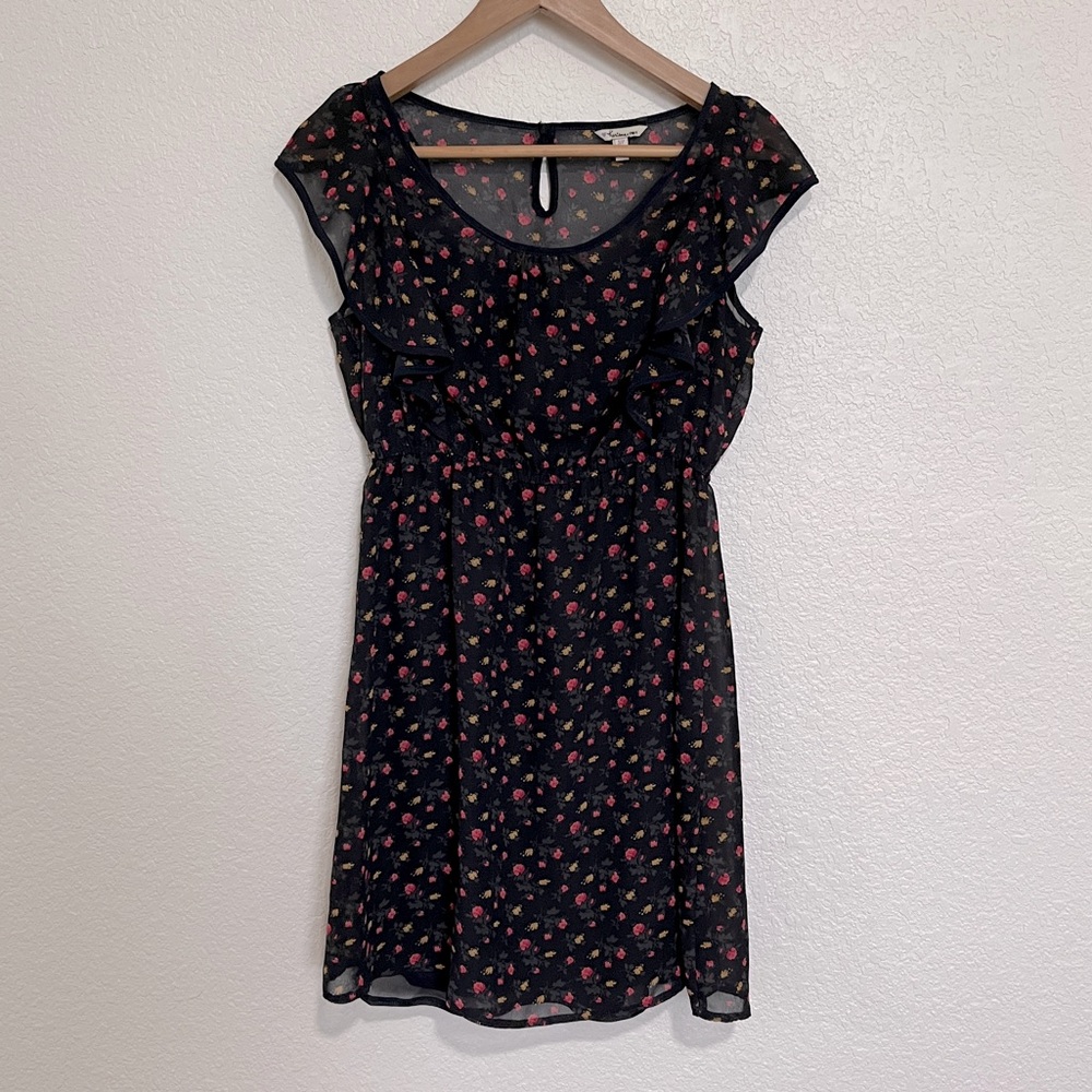 Floral Ruffle Mini Dress